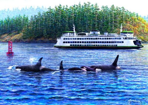 #166 Whales Starboard (9 x 12) (horizontal for 11 x 14 mat)
