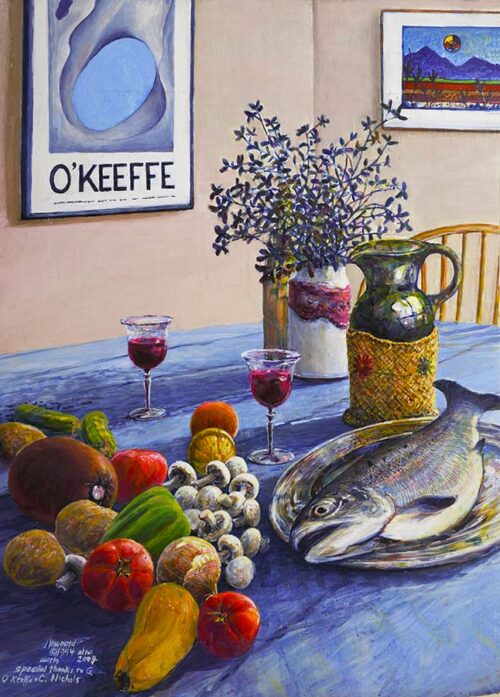 print of still life painting by Ed Newbold, Pike Place Market theme