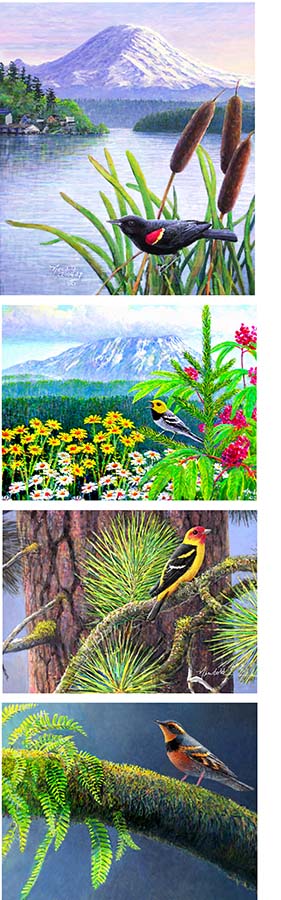 #582 Birds of Washington (6 x 18 trim) (vertical) 6 x18
