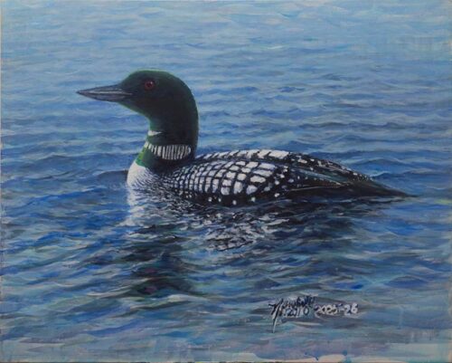 Common Loon ORIGINAL 16 x 20 Canvas